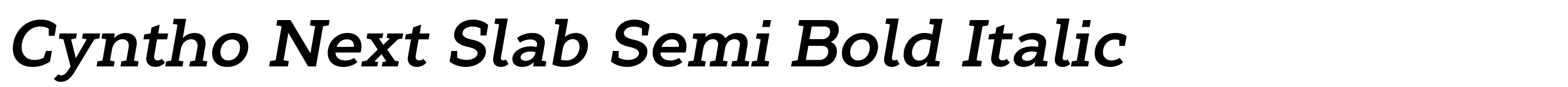 Cyntho Next Slab Semi Bold Italic